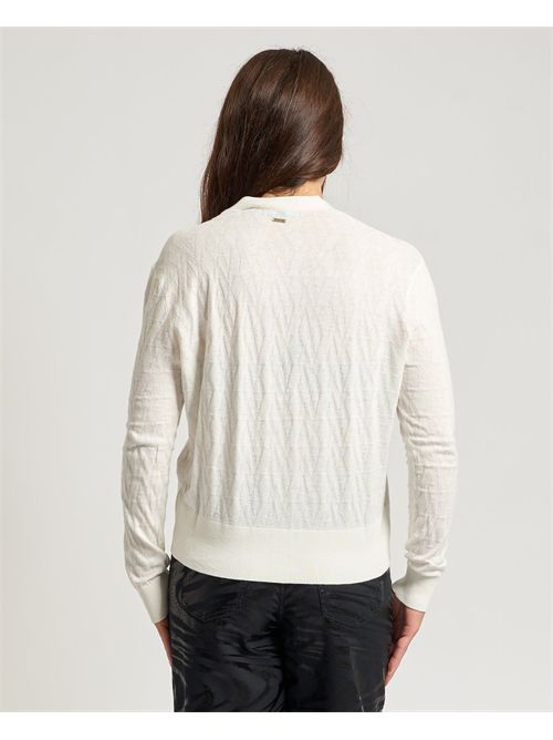 Cardigan donna AX con logo lettering ARMANI EXCHANGE | XW001315-AF16619F0060